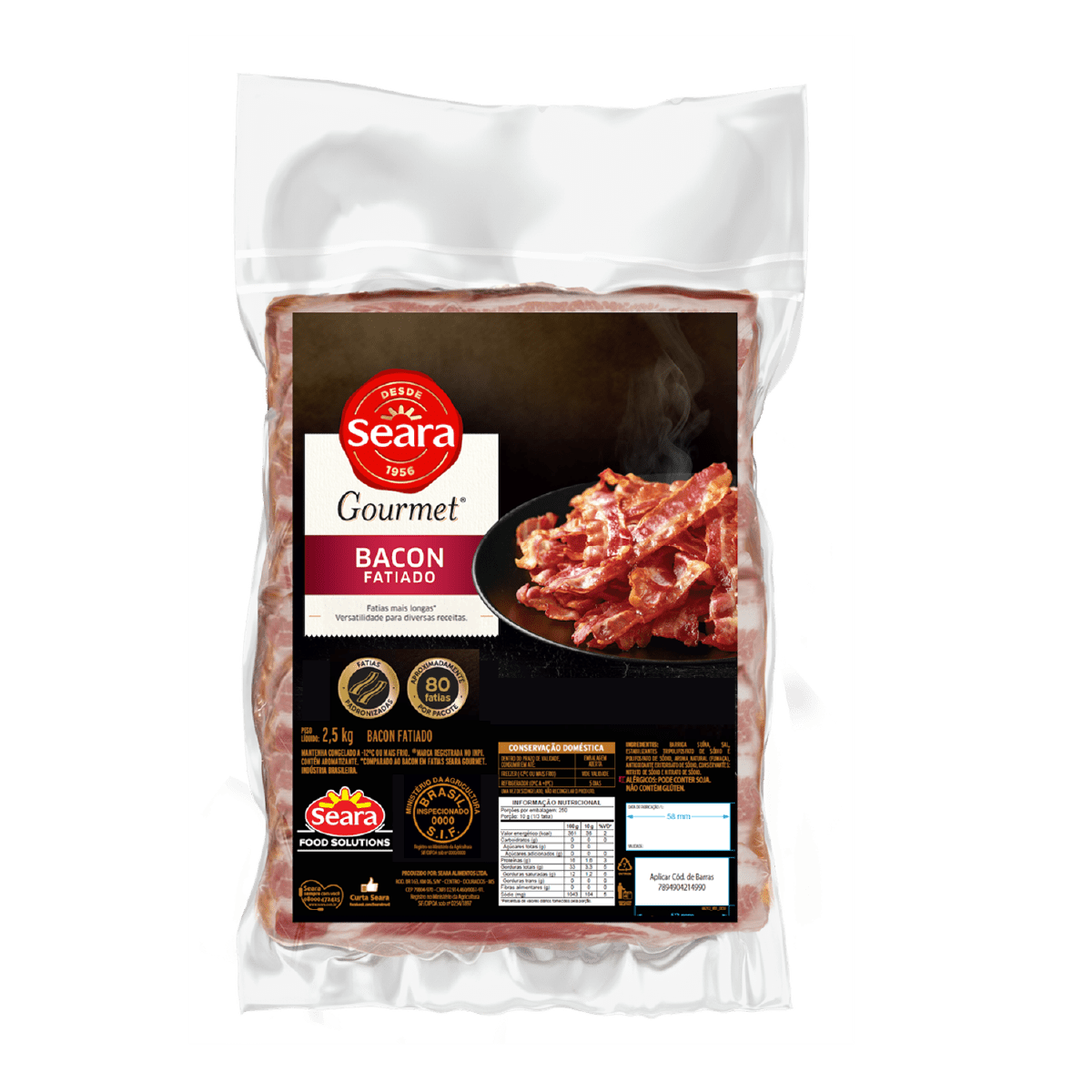 Bacon Fatiado Seara Gourmet 2,5kg – Seara Food Solutions