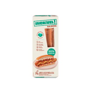 Salsicha 100% vegetal 240g Incrível