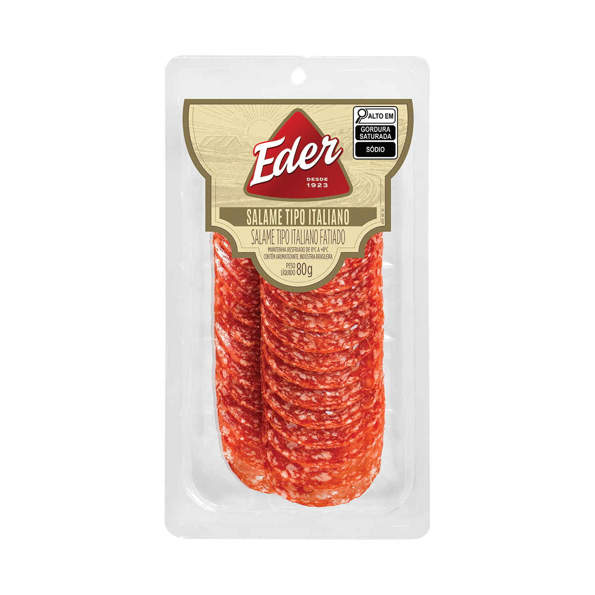 Salame Tipo Italiano Fatiado 80g – Eder