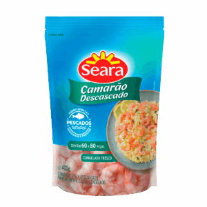 Camarão descascado 60/80 400g Seara