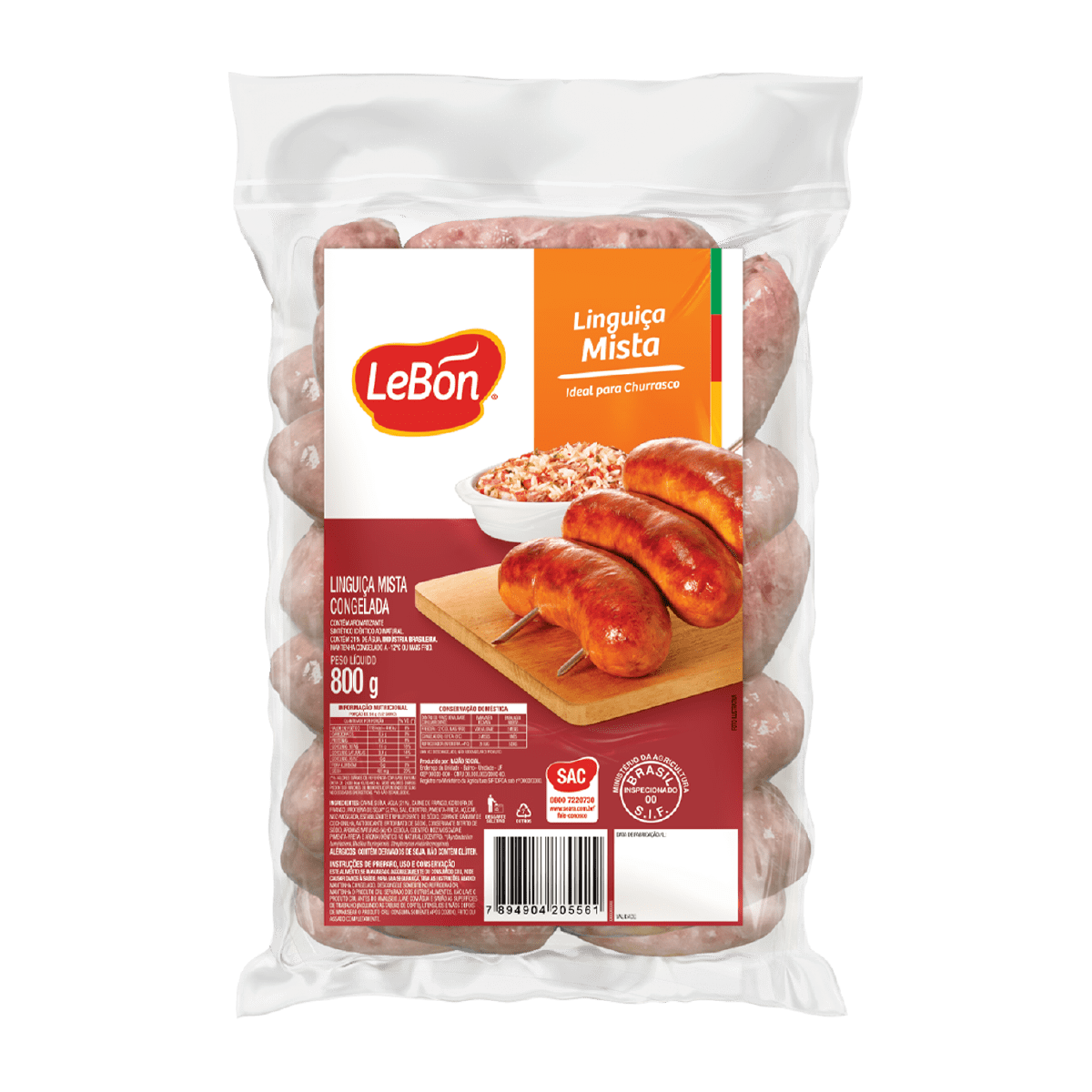 Linguiça Mista 800g – Lebon