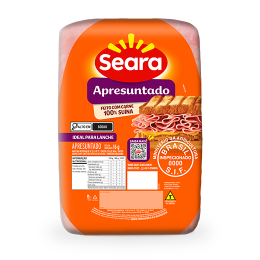 Apresuntado Retangular ±3,6kg  – Seara