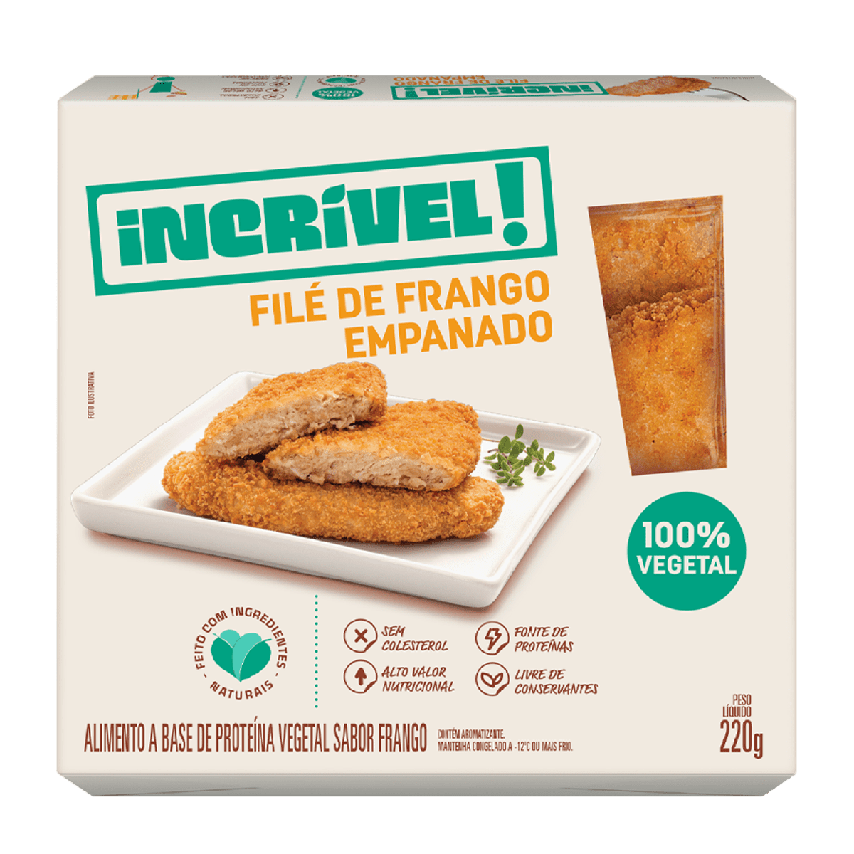 Filé de Frango Empanado 220g – Incrível!