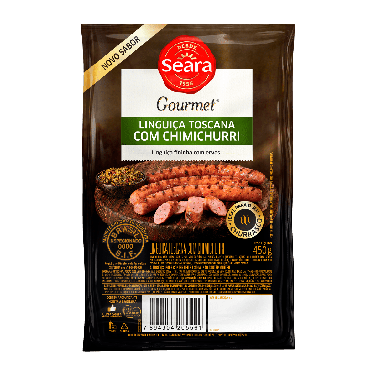 Linguiça Fininha Toscana Chimichurri 450g – Seara Gourmet