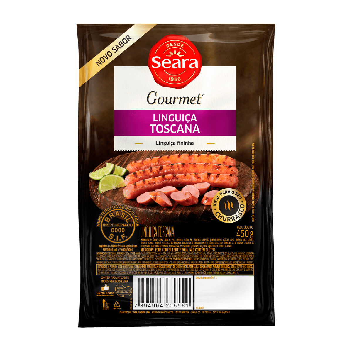 Linguiça Fininha Toscana 450g – Seara Gourmet