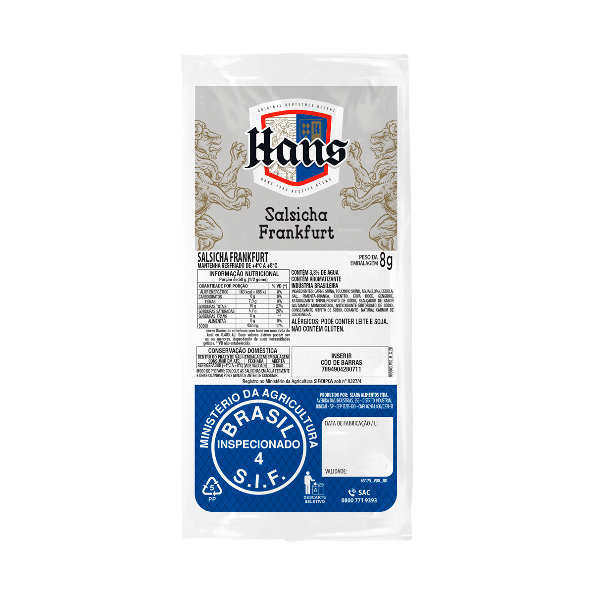 Salsicha Frankfurt – Hans