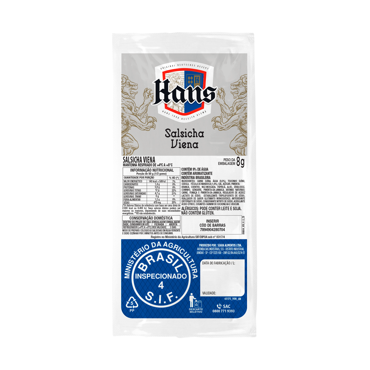 Salsicha Viena – Hans