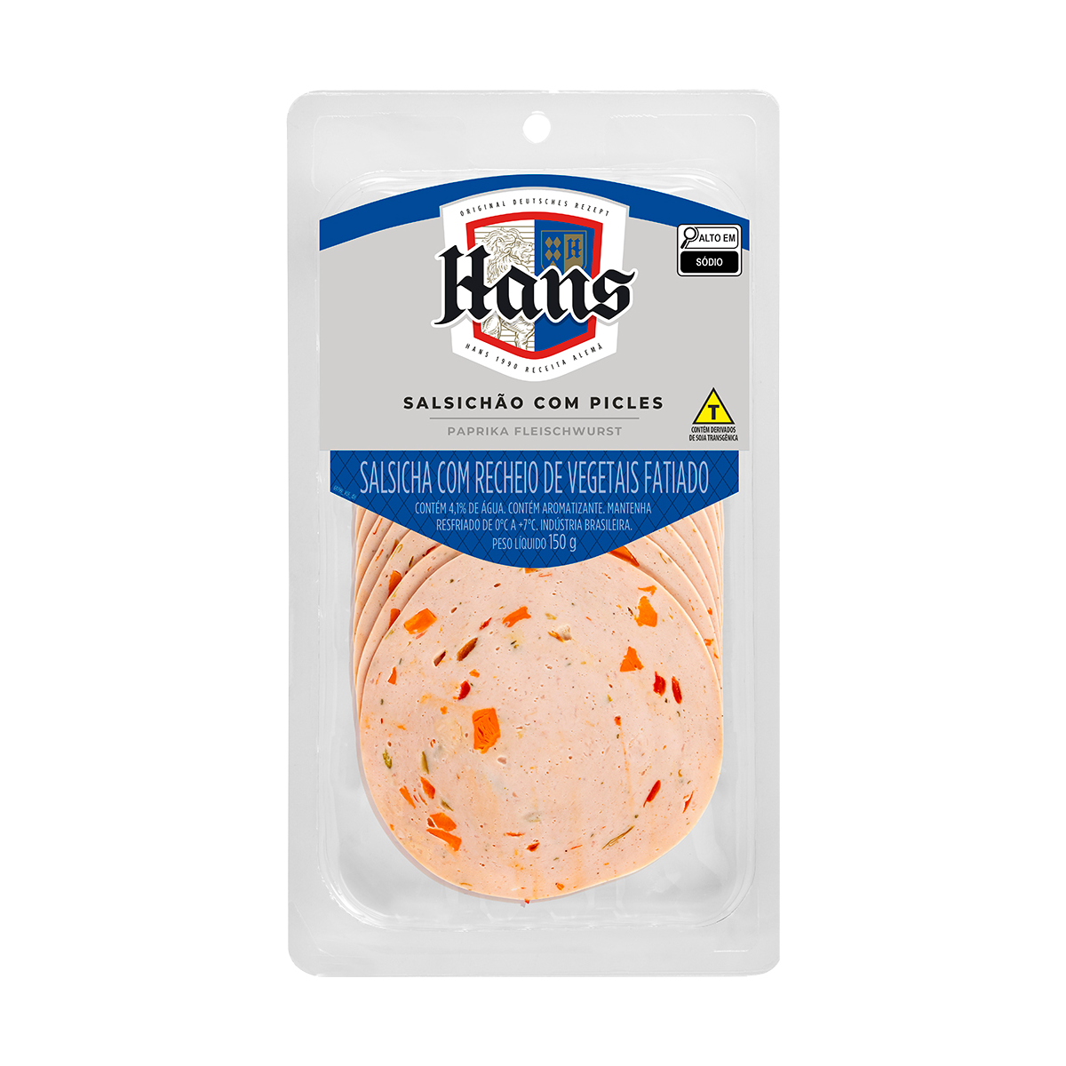 Salsichão com Picles Fatiado 150g – Hans