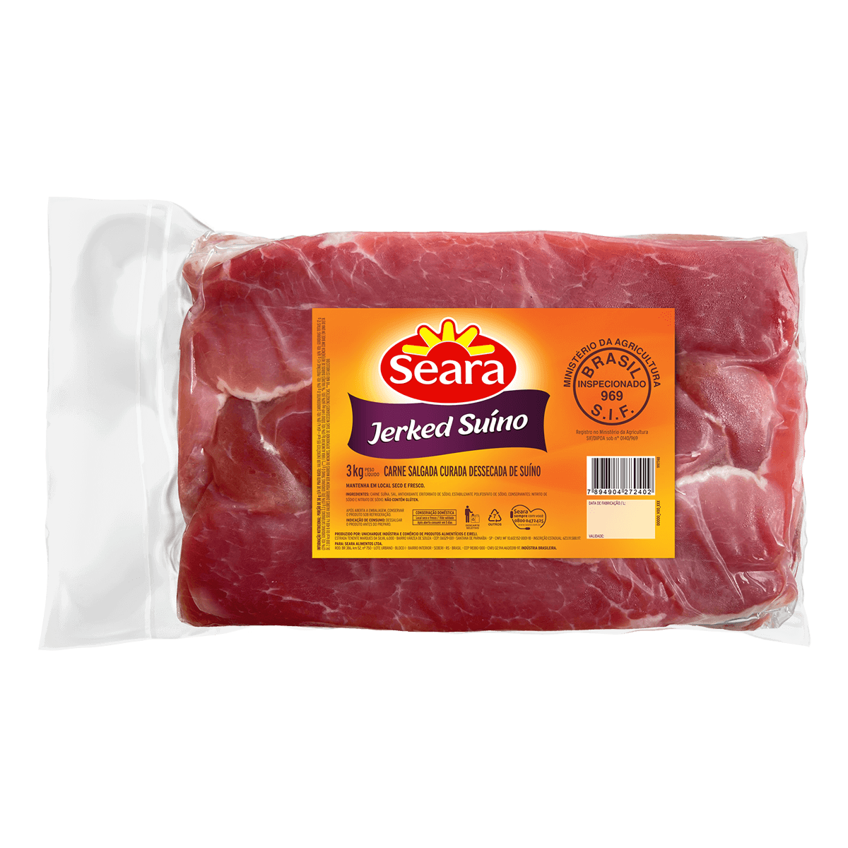 Jerked Suíno 3kg – Seara
