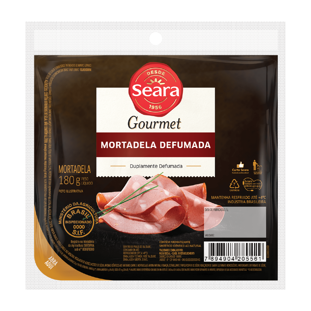 Mortadela Defumada Fatiada 180g – Seara Gourmet
