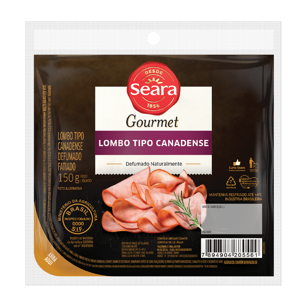 Lombo Canadense Fatiado 150g – Seara Gourmet