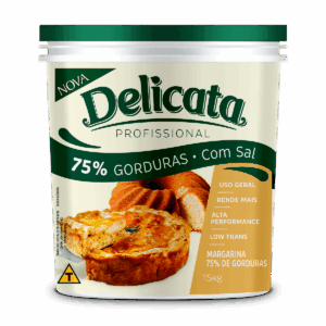 Margarina com sal 75% lipídios 15kg Delicata