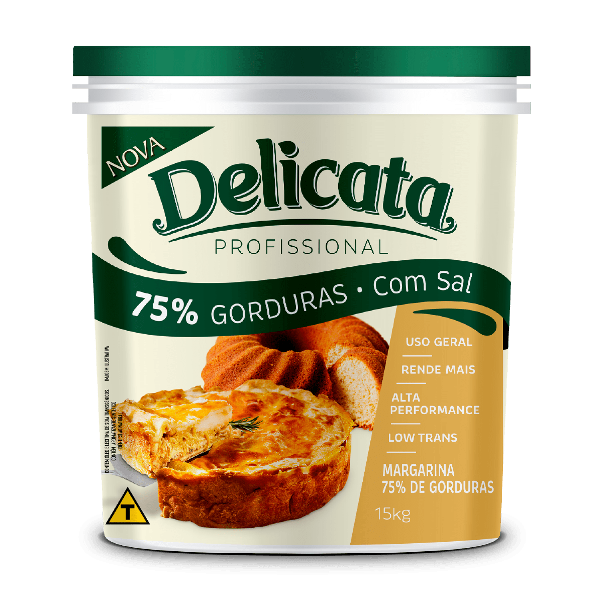 Margarina Com Sal 75% de Lipídios 15kg – Delicata
