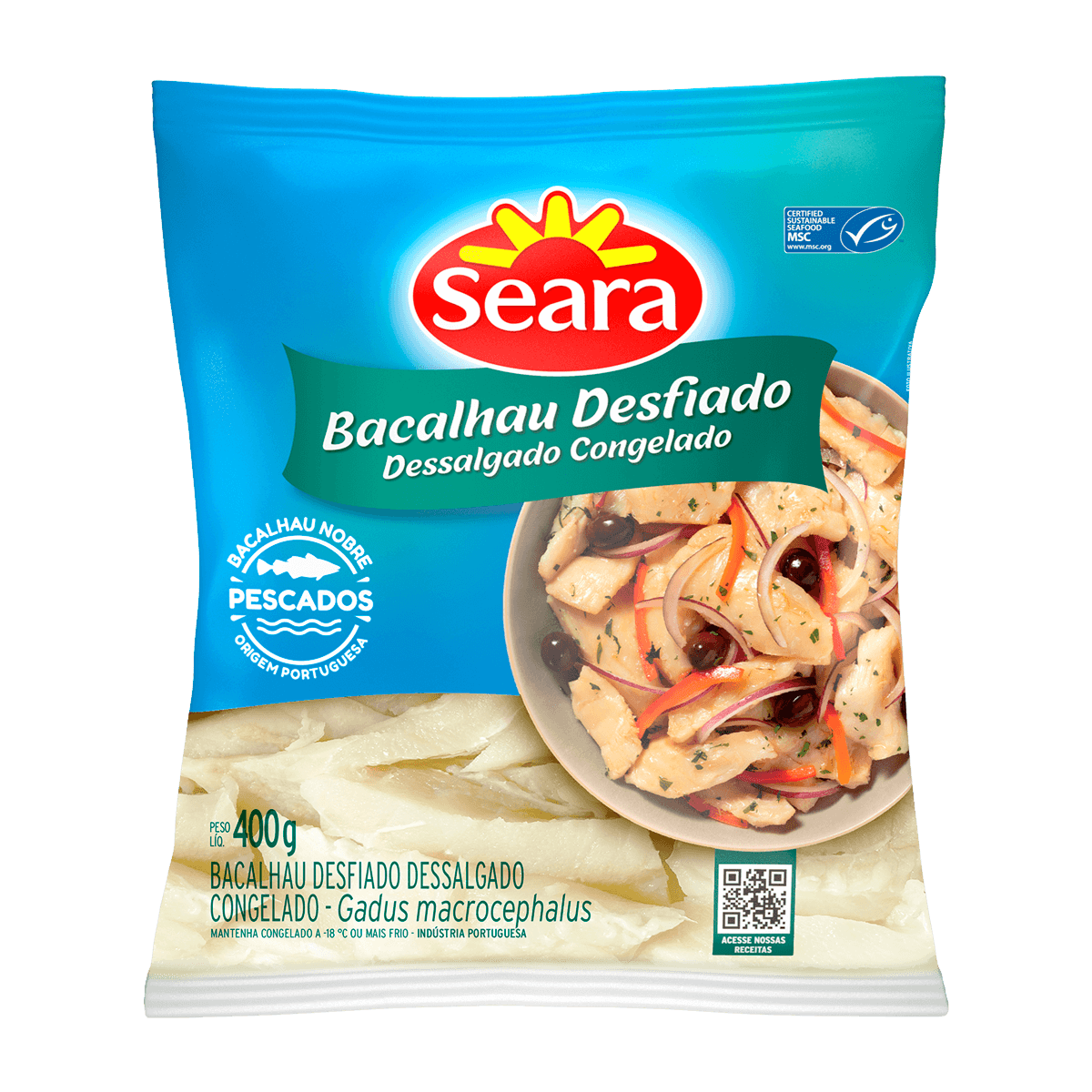 Bacalhau Desfiado IQF 400g – Seara