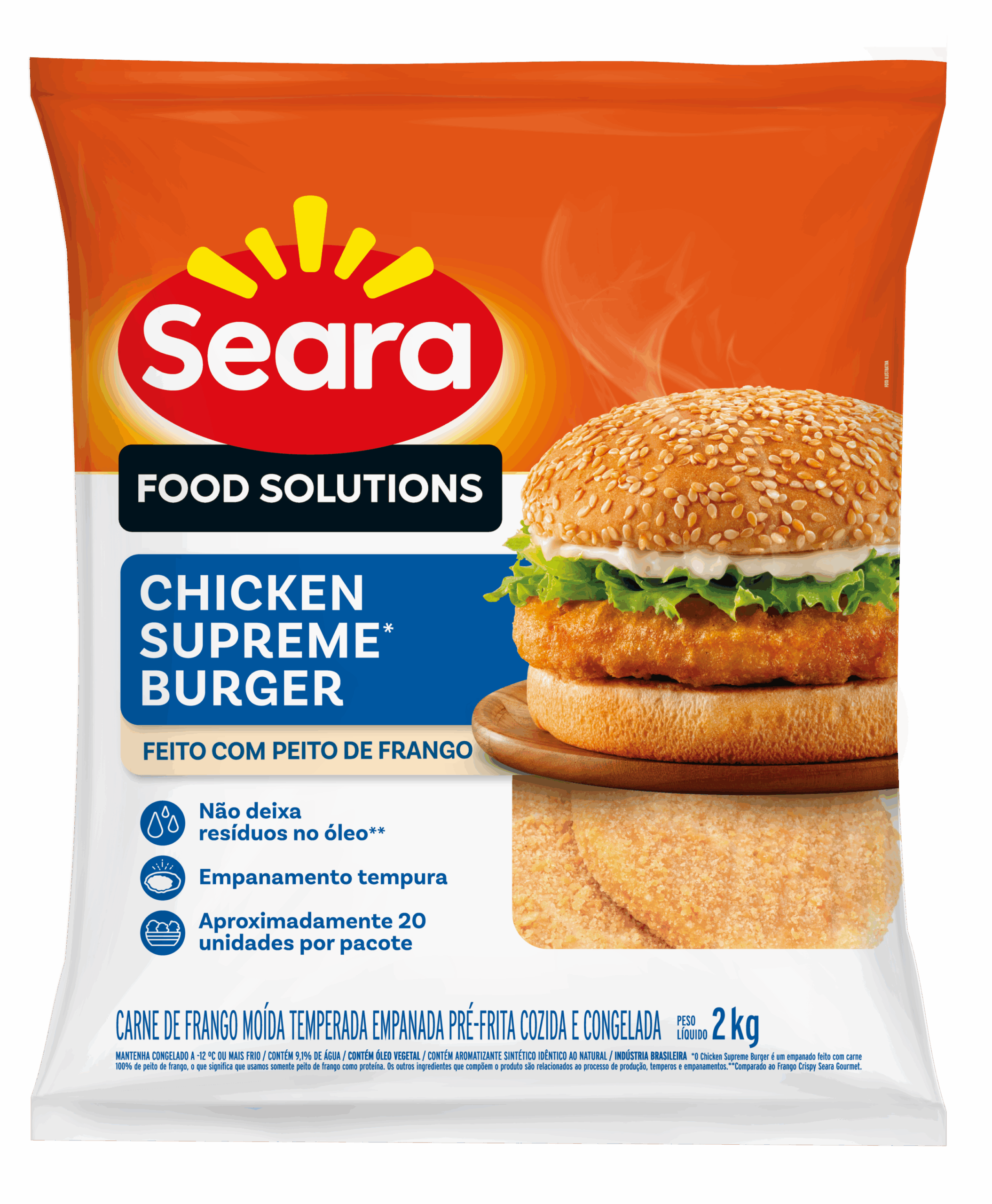 Chicken Supreme Burger 2kg – Seara Food Solutions