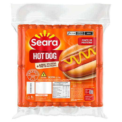 Salsicha Congelada 5kg – Seara