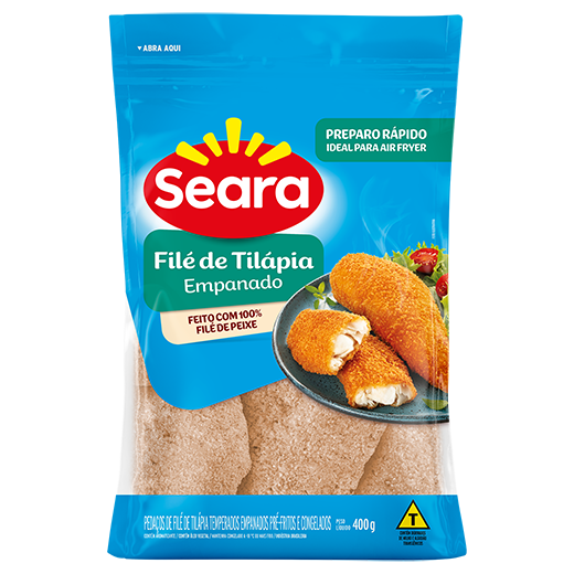 Filé de Tilápia Empanada IQF 400g – Seara