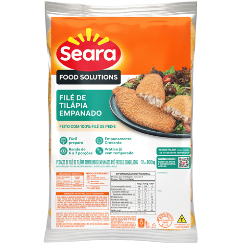 Filé de Tilápia Empanado IQF 800g