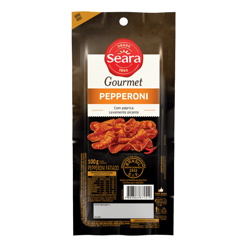 Pepperoni fatiado 100g Seara Gourmet