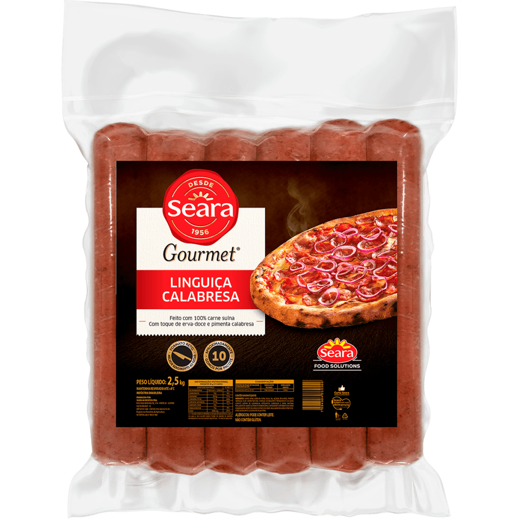 Linguiça calabresa 2,5kg Seara Gourmet