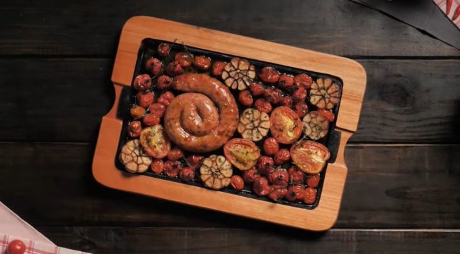 Receita de linguiça cuiabana com tomate e alho