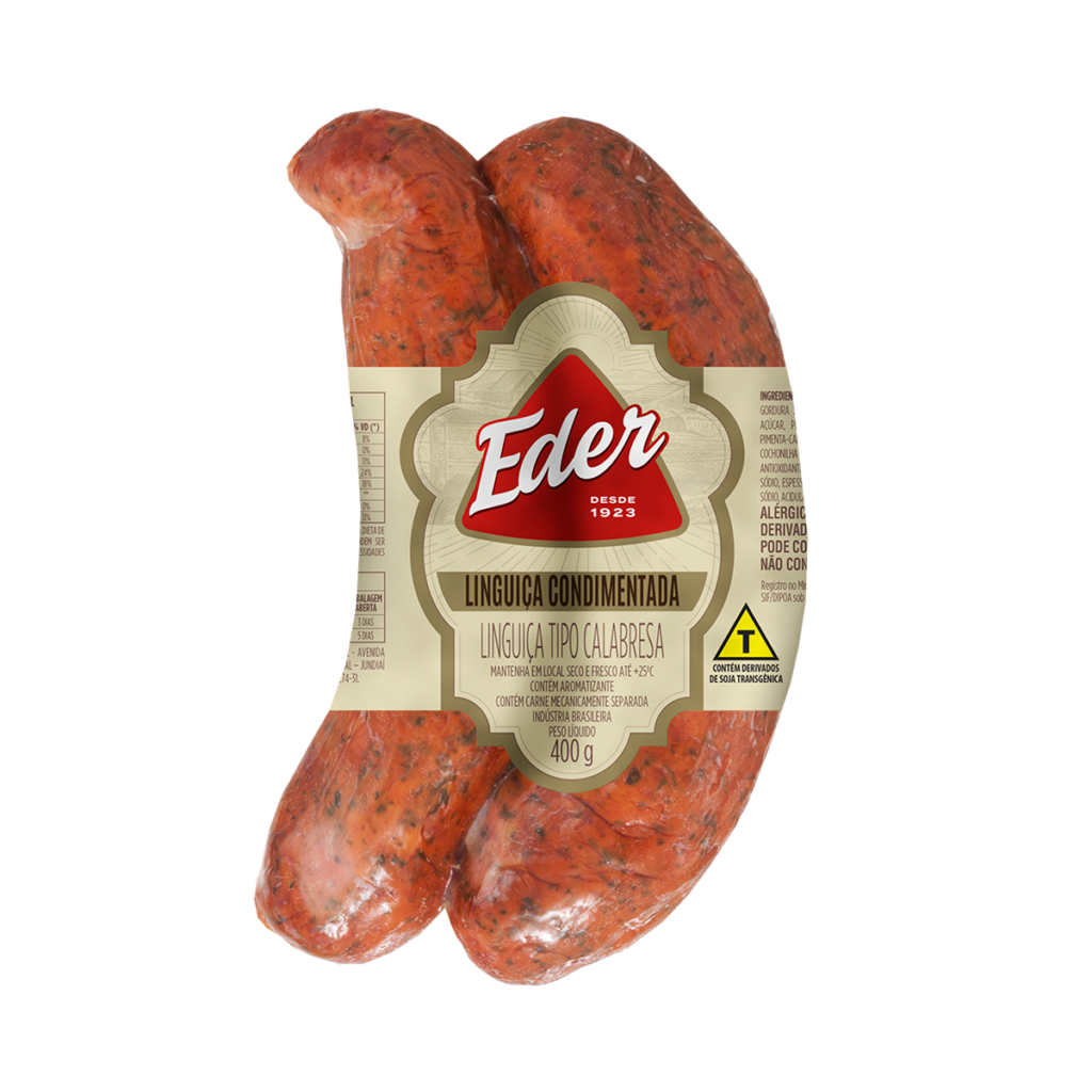 Linguiça Tipo Calabresa Condimentada 400g - Eder